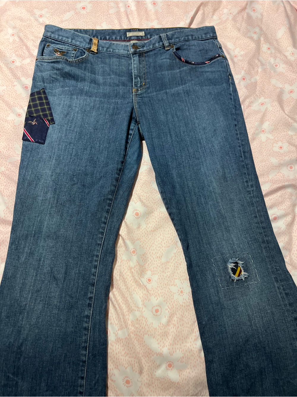 American Living Revere Bootcut Women's Bootcut Jeans Americana Patch Details 14